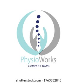 Physio Therapy Logo With Two Hands