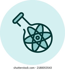 Physiochemistry test, illustration, vector on a white background.