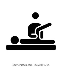 Physiotherapeutic Vector Glyph Icon For Personal And Commercial Use.
