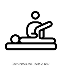 Diseño de icono de línea de vector fisioterapéutico