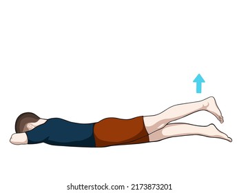 physiotherapeutische Kniegelenk-Übungsstandbild. Übung 15