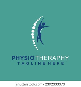 Physiotheraphy  logo for massage and business with creative element concept premium vector