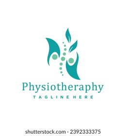 Physiotheraphy  logo for massage and business with creative element concept premium vector