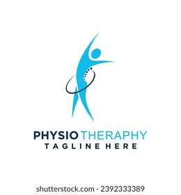 Physiotheraphy  logo for massage and business with creative element concept premium vector