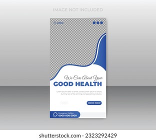 Physiotherapist services social media timeline story design template