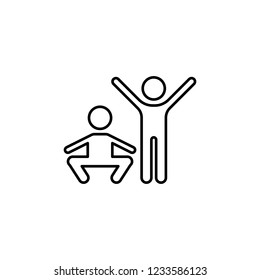 physiotherapist sign icon. Element of navigation sign icon. Thin line icon for website design and development, app development. Premium icon