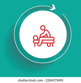 Physiotherapist Treatment Recovery Plan Icon Vector Design