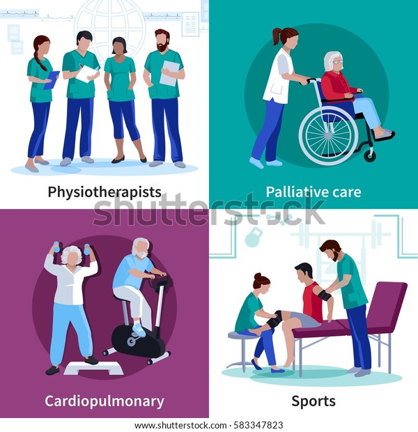 Physiotherapy Cardio Rehabilitation Exercises Palliative Care Stock ...