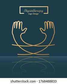 Métodos de fisioterapia elegantes con logo dorado