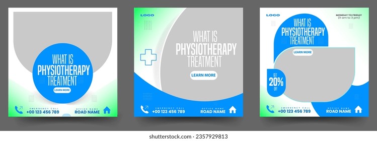 Physiotherapy or healthcare social media post template