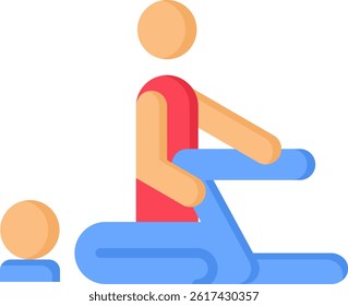 Physiotherapy Icon Flat Vector Illustration