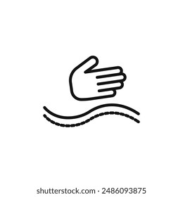 logo del ícono de fisioterapia logo Vector contorno