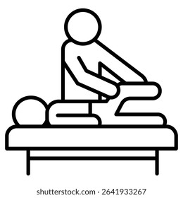 Physiotherapy icon Thin line vector design