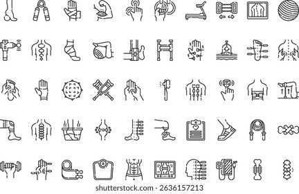 Physiotherapy icons icons Simple vector icon. Illustration symbol design template for web mobile UI element. 