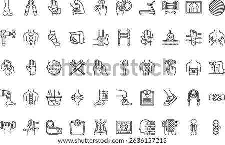 Physiotherapy icons icons Simple vector icon. Illustration symbol design template for web mobile UI element. 