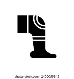 Physiotherapy Kneepad Filled Icon Vector Illustration