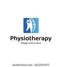 Physiotherapy logo design. Orthopedic spine and physiotherapy logo design vector template.