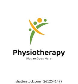 Physiotherapy logo design. Orthopedic spine and physiotherapy logo design vector template.