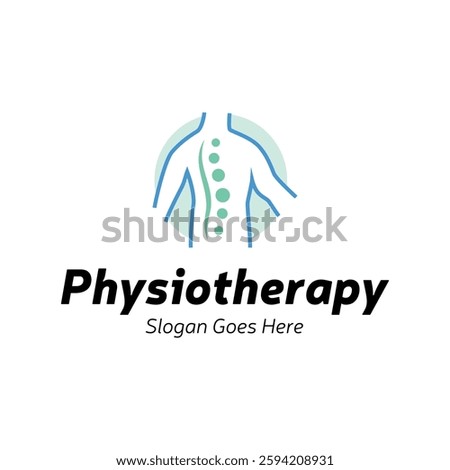Physiotherapy logo design. Orthopedic spine and physiotherapy logo design vector template.
