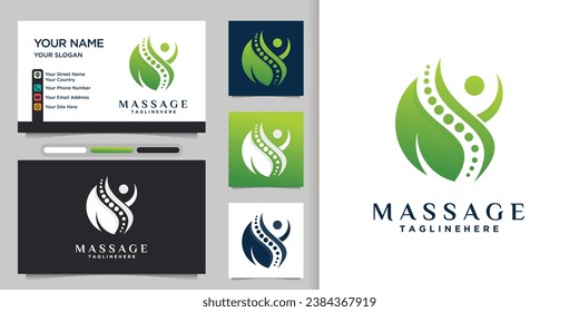 Diseño del logotipo de fisioterapia plantillas de diseño creativo Vector Premium