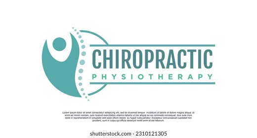 Physiotherapy logo design unique concept Premium Vector