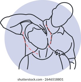 Physiotherapy session for neck pain relief