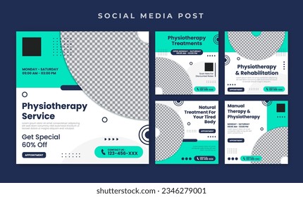 Plantilla de publicación de medios sociales de fisioterapia