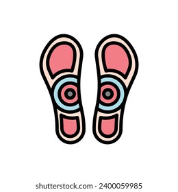 Physiotherapy Soles Icon Vector Illustration