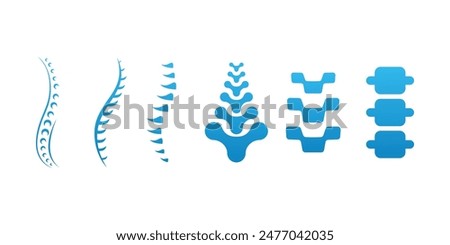 Physiotherapy spine bone abstract icon logo vector design illustration