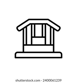 Ilustración del vector de iconos de contorno de pasos de fisioterapia