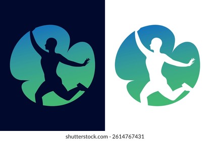 Physiotherapy treatment and brain vector Men and boys in various situations Logo business icon