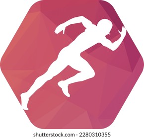 Physiotherapy treatment design template vector with people run. Colorful vector health. Physiotherapy clinic logo. Physiotherapy logo