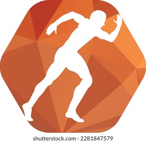 Physiotherapy treatment design template vector with people run. Colorful vector health. Physiotherapy clinic logo. Physiotherapy logo