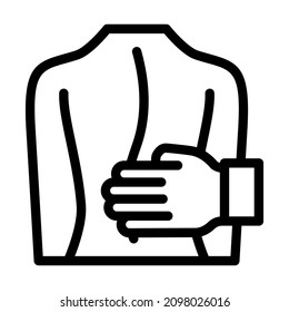 vector de icono de línea de tratamiento fisioterapéutico. signo del tratamiento fisioterapéutico. símbolo de contorno aislado ilustración negra