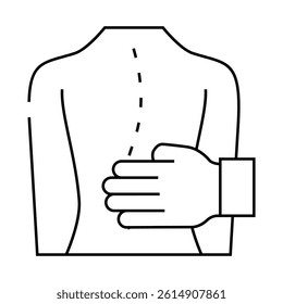 physiotherapy treatment line icon vector. physiotherapy treatment sign. isolated contour symbol black illustration
