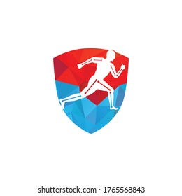 Diseño vectorial de la forma de la pantalla de tratamiento fisioterapéutico. Logo de la clínica de fisioterapia de manejo humano. 
