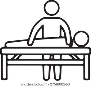 Physiotherapy Treatment Table Session Icon For Clinical Service Revenue Growth And Healthcare Facility Operations Management