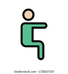 physiotherapy vector flat color icon 