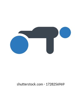 physiotherapy vector  glyph color icon 
