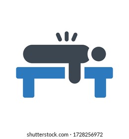 Farbsymbol des Physiotherapie-Vektors 