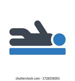 physiotherapy vector  glyph color icon 