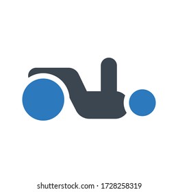 Farbsymbol des Physiotherapie-Vektors 