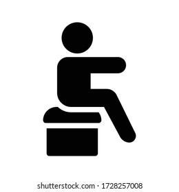 physiotherapy vector glyph flat icon 