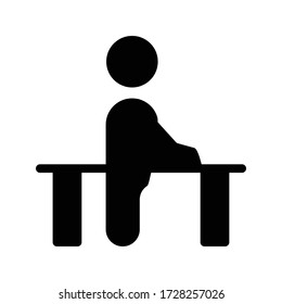 physiotherapy vector glyph flat icon 