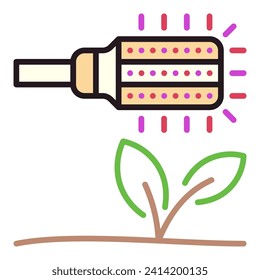 Phyto Corn Bulb vector Growing Lamp concept colored icon or symbol