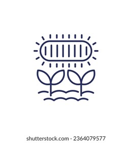 phytolamp, grow light line icon