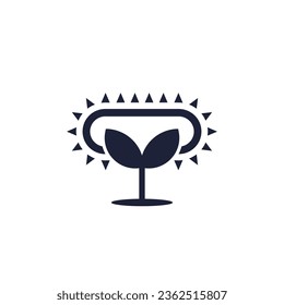 phytolamp icon, LED grow light pictogram