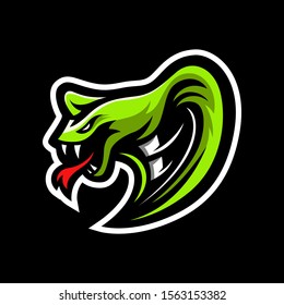 Phyton Snakes  Viper for esport and sport mascot logo isolated badge emblem gaming player or team