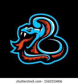 Phyton Snakes  Viper for esport and sport mascot logo isolated badge emblem gaming player or team