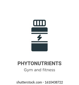 Phytonutrients glyph icon vector on white background. Flat vector phytonutrients icon symbol sign from modern gym and fitness collection for mobile concept and web apps design.